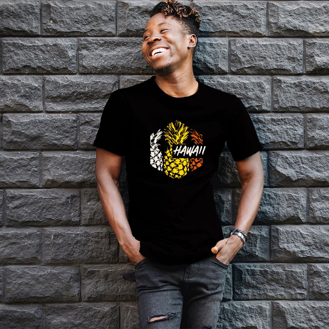 Camisa estampada para hombre tipo T-Shirt Hawai piña — foto 2