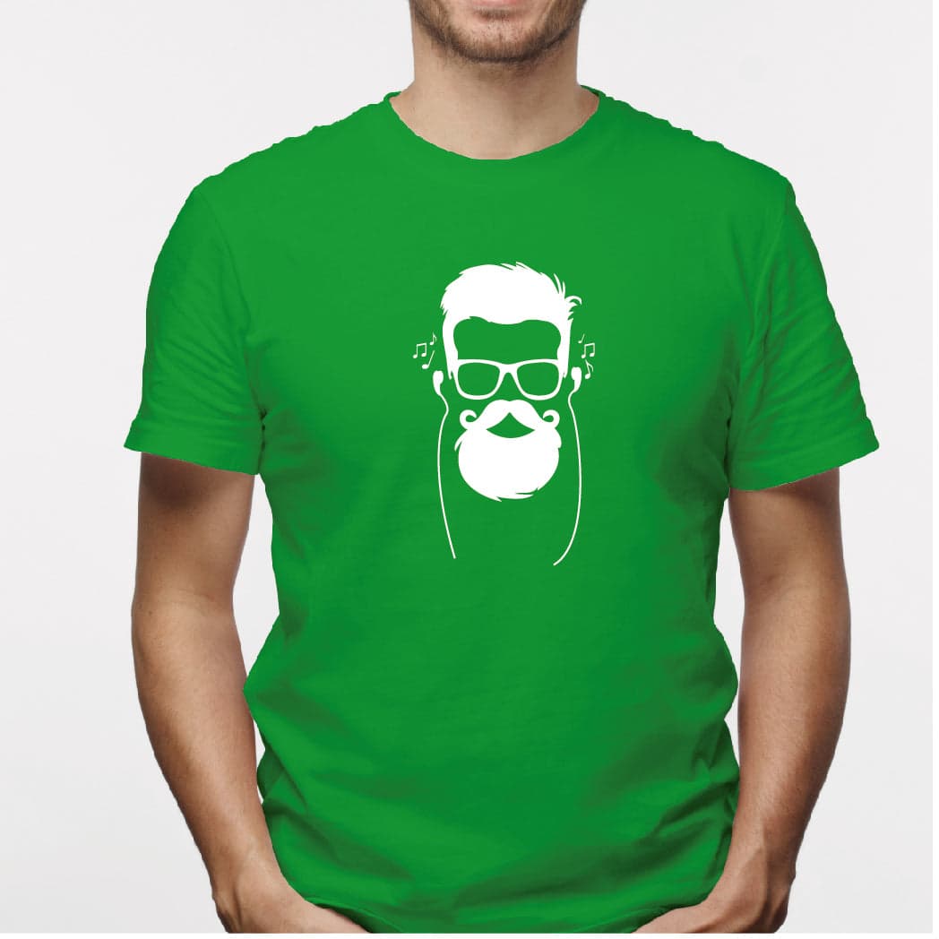 Camisa estampada para hombre  tipo T-shirt Hipster Audifonos — foto 3