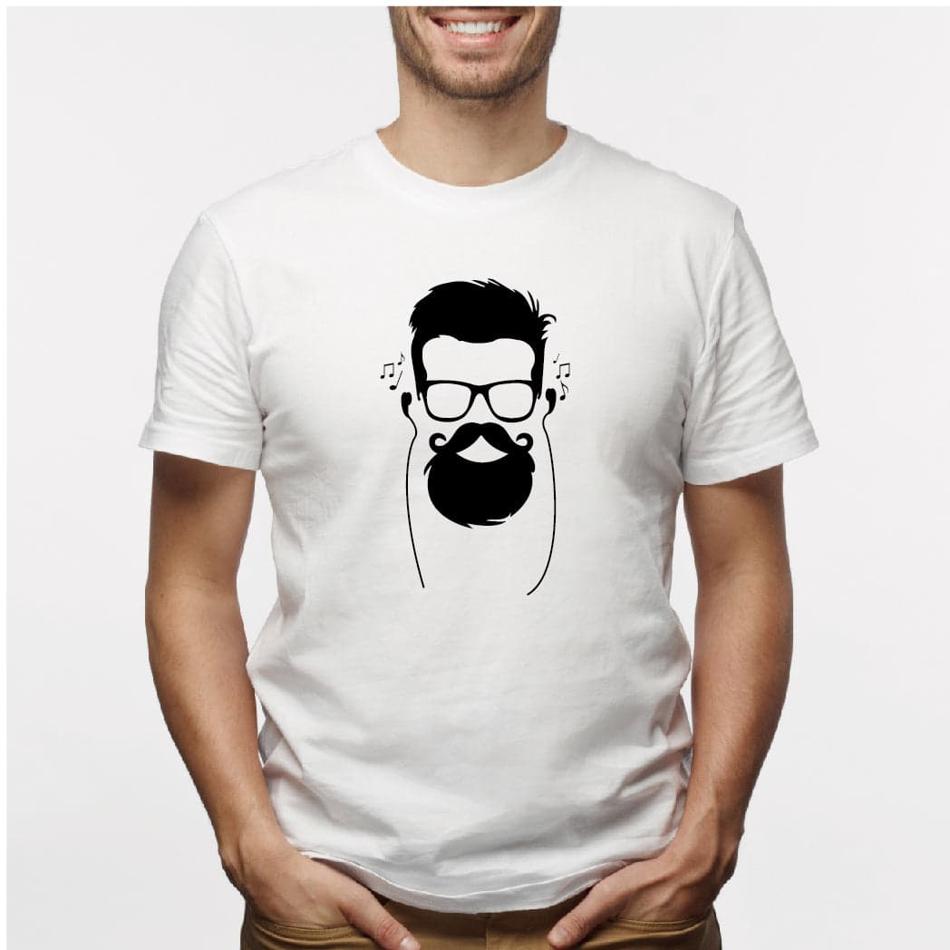 Camisa estampada para hombre  tipo T-shirt Hipster Audifonos — foto 4