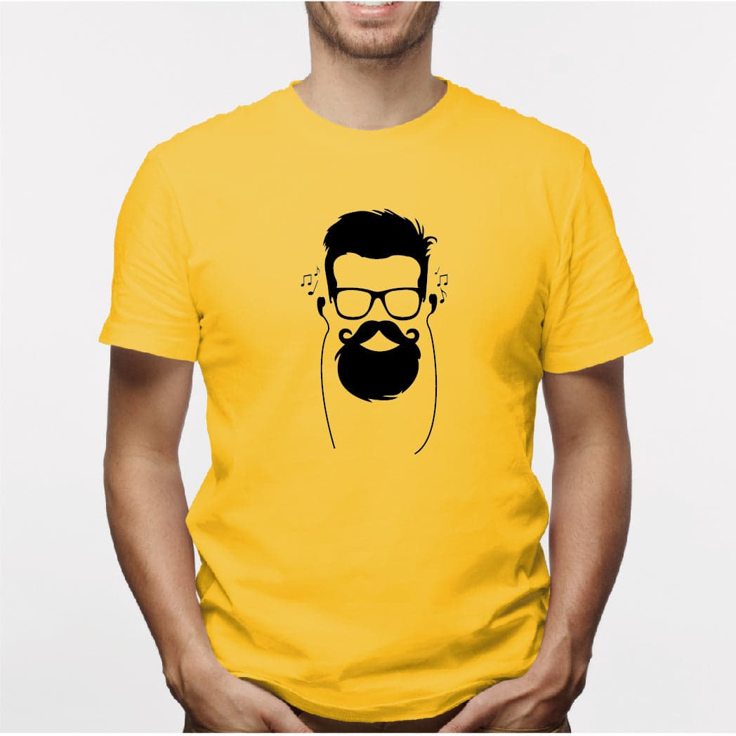 Camisa estampada para hombre  tipo T-shirt Hipster Audifonos — foto 5