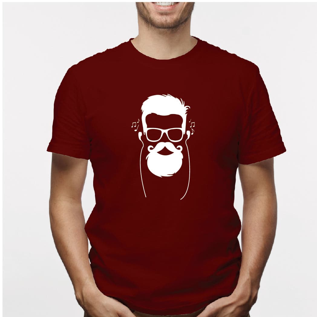 Camisa estampada para hombre  tipo T-shirt Hipster Audifonos — foto 6