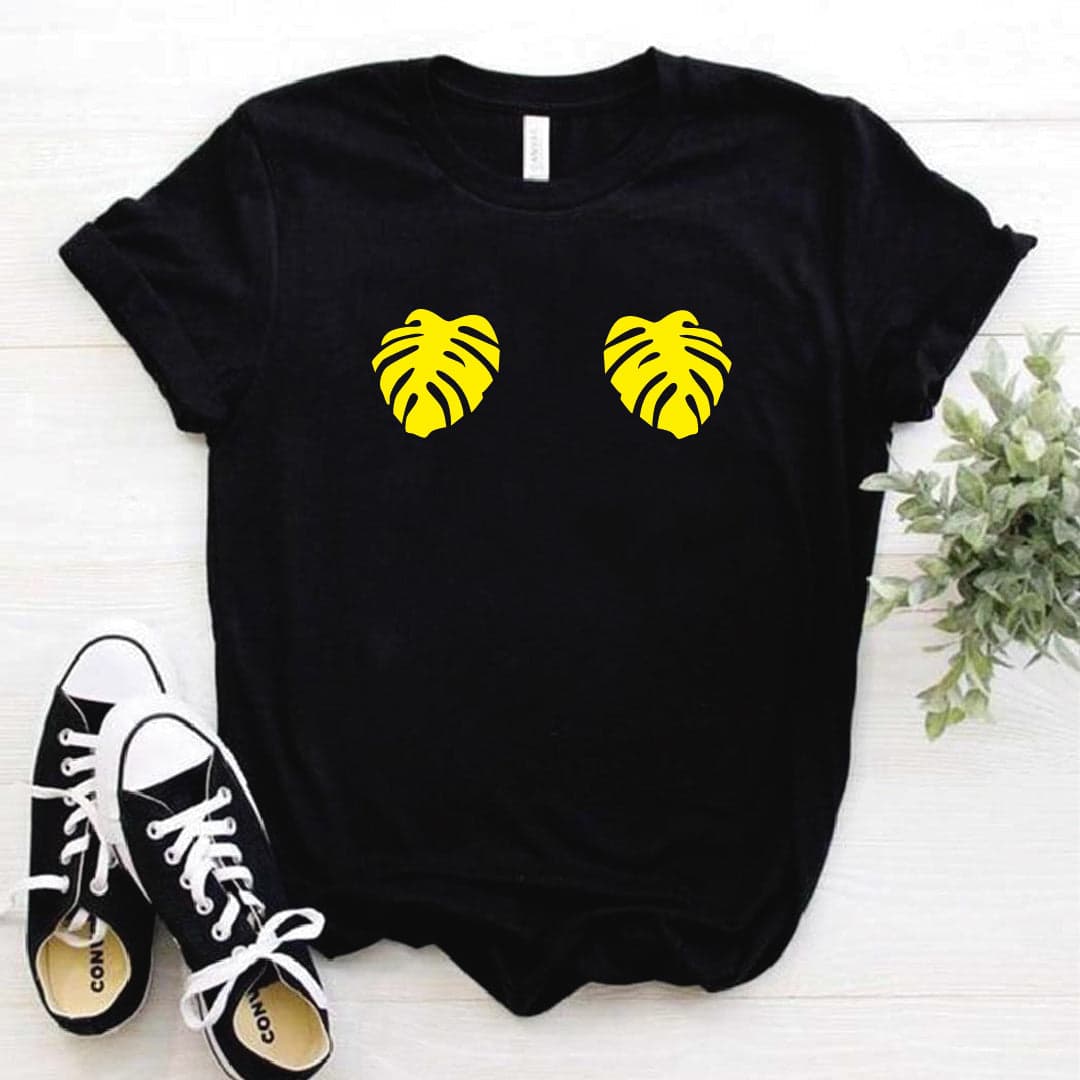 Camisa estampada  tipo T-shirt  HOJAS EN LOS SENOS — foto 7