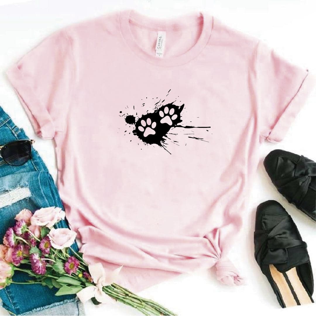 Camisa estampada  tipo T-shirt HUELLA DE GATO MANCHA — foto 6