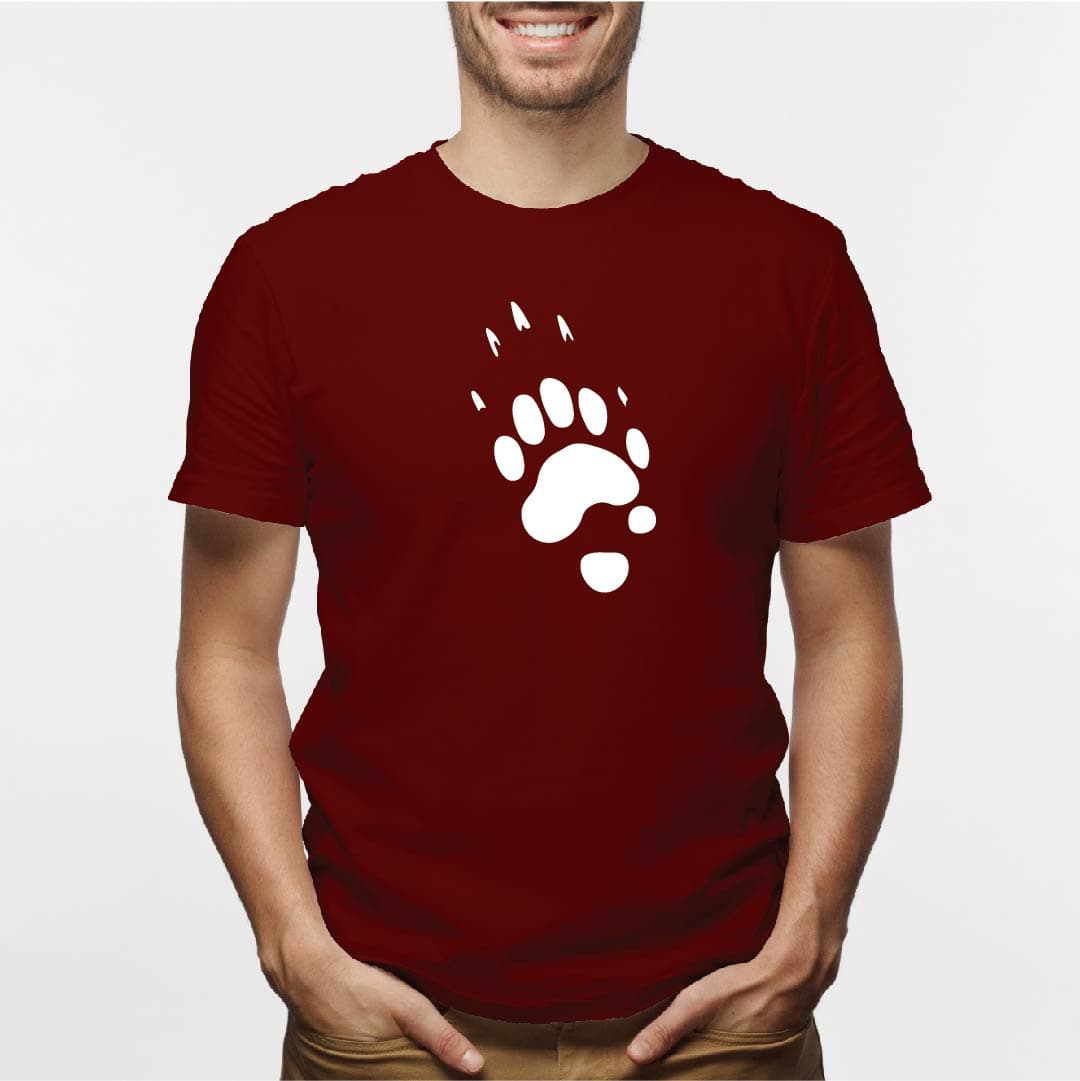 Camisa estampada para hombre  tipo T-shirt huella de oso — foto 1