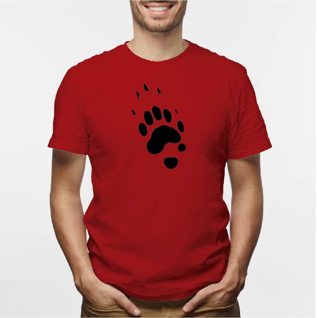 Camisa estampada para hombre  tipo T-shirt huella de oso — foto 5