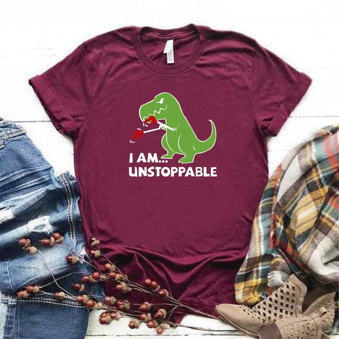 Camisa estampada  tipo T-shirt I AM INSTOPPABLE REX — foto 4