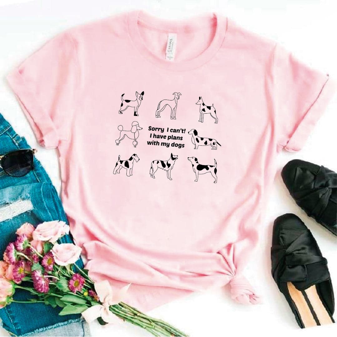 Camisa estampada tipo T- shirt I cant sorry, i have a plan whit my dogs — foto 7