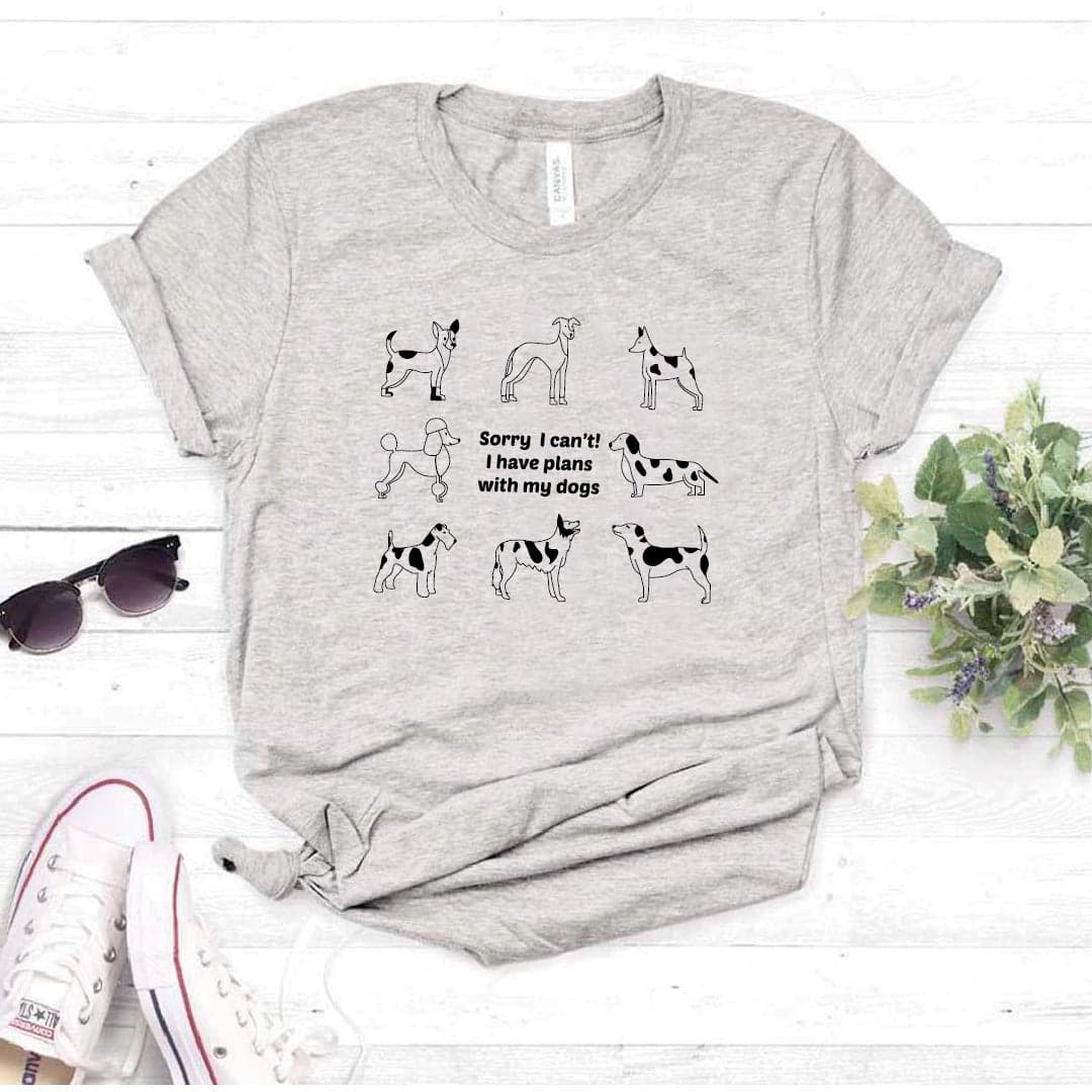 Camisa estampada tipo T- shirt I cant sorry, i have a plan whit my dogs — foto 8