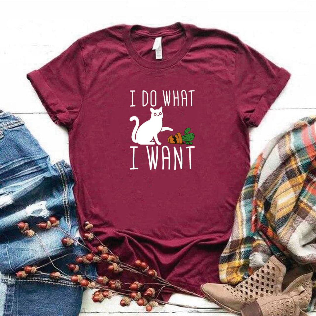 Camisa estampada en algodon para mujer tipo T- shirt i do what — foto 3