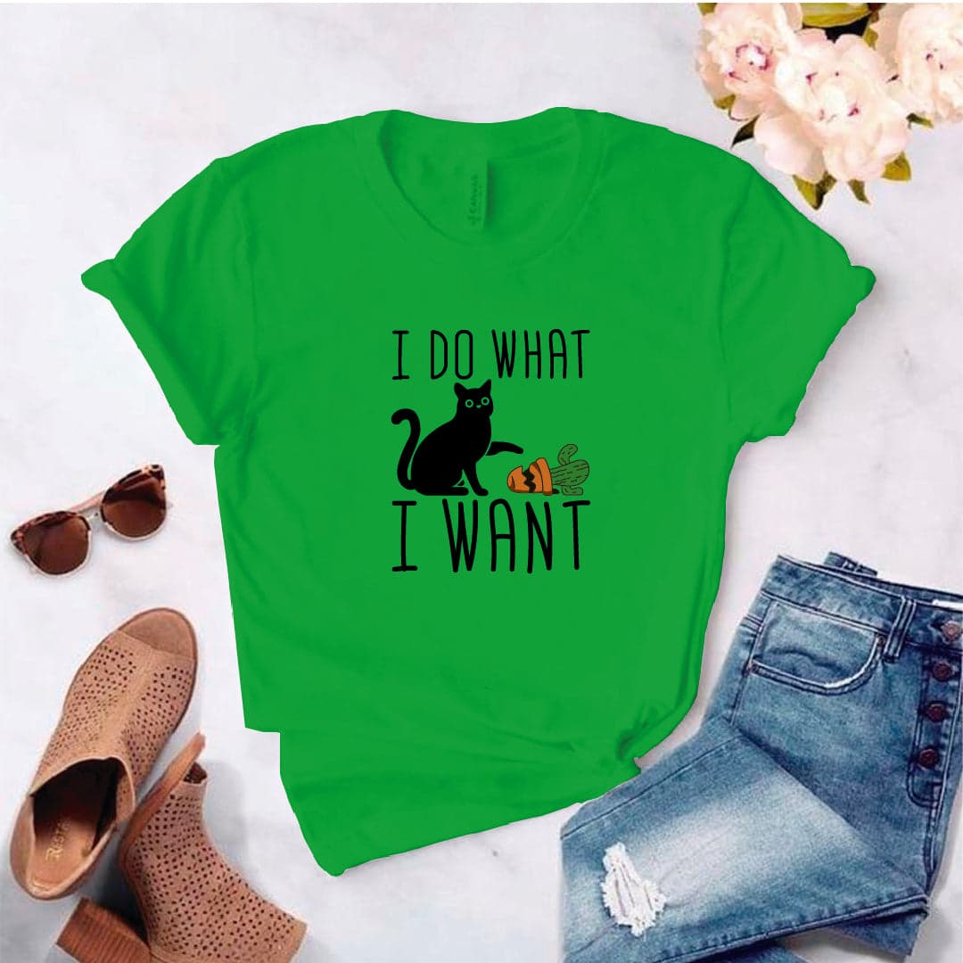 Camisa estampada en algodon para mujer tipo T- shirt i do what — foto 4