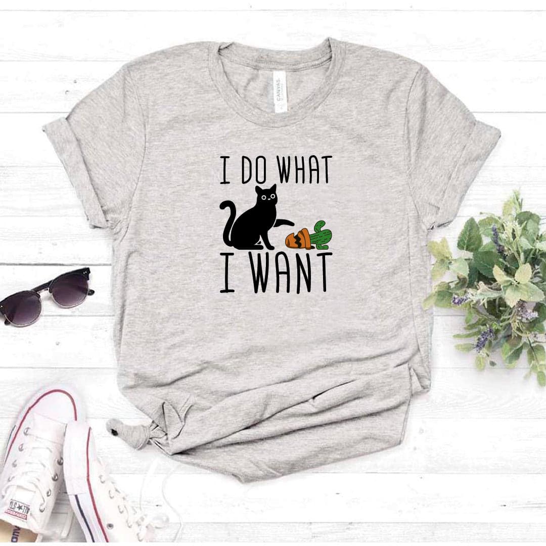 Camisa estampada en algodon para mujer tipo T- shirt i do what — foto 7