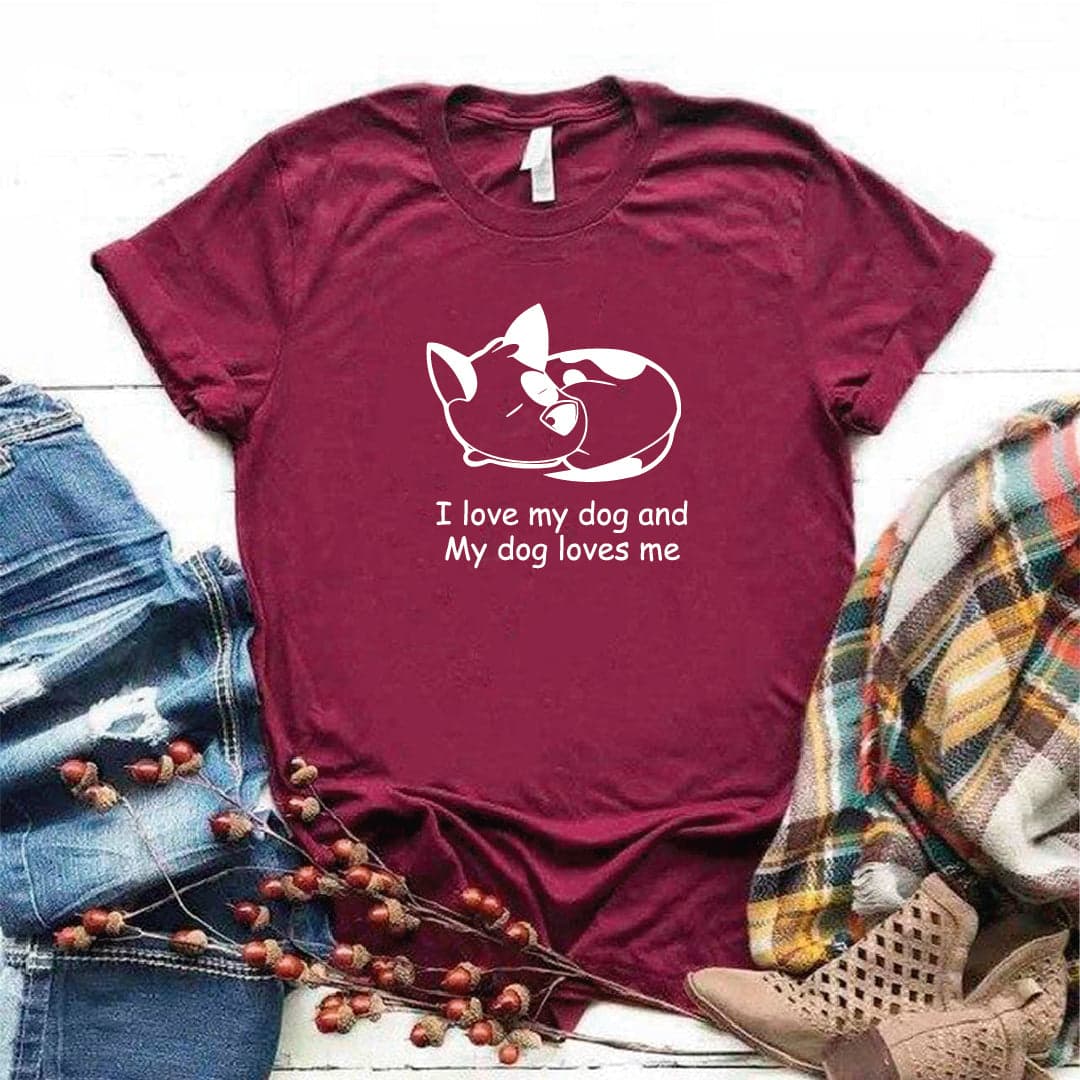 Camisa estampada tipo T- shirt I love my dog, and my dog loves me — foto 4