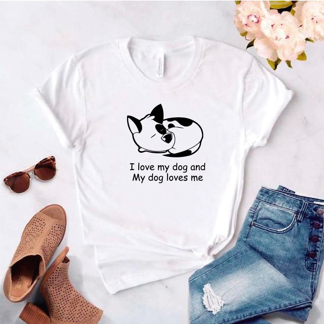 Camisa estampada tipo T- shirt I love my dog, and my dog loves me — foto 1