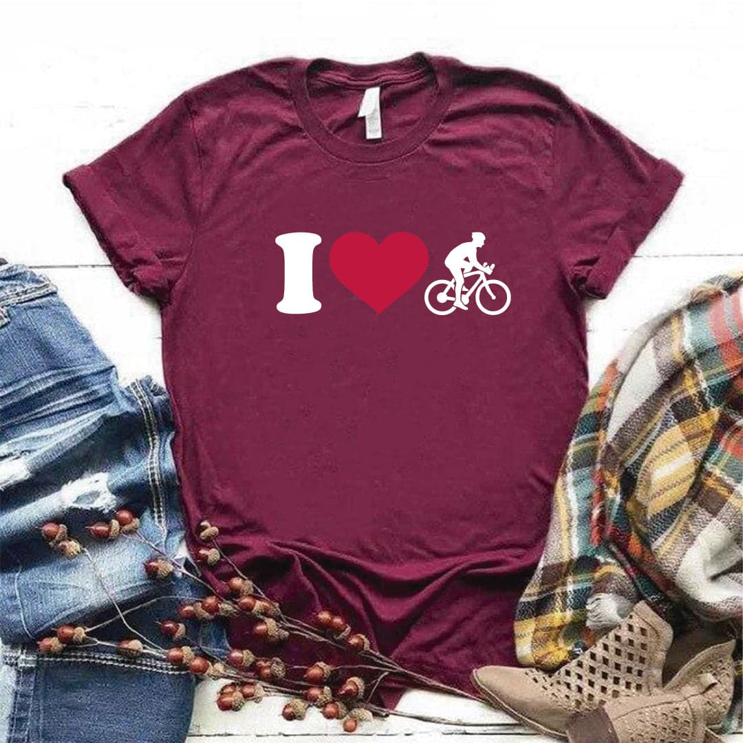 Camisa estampada  tipo T-shirt Bicicleta I LOVE BICICLETA — foto 4