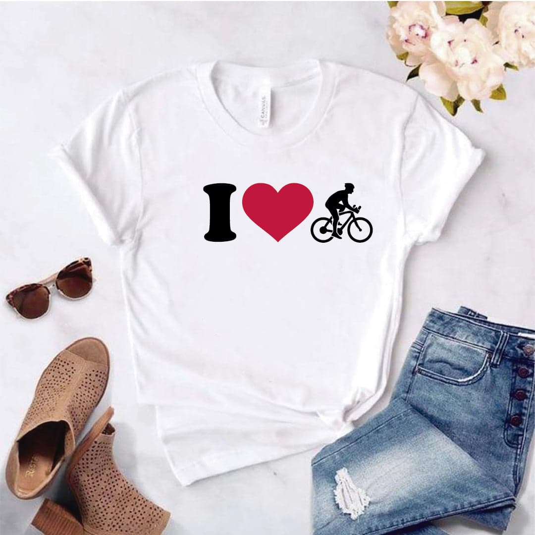 Camisa estampada  tipo T-shirt Bicicleta I LOVE BICICLETA — foto 1