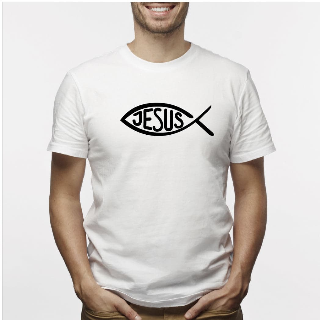 Camiseta estampada hombre T-shirt Jesus Pescado — foto 7