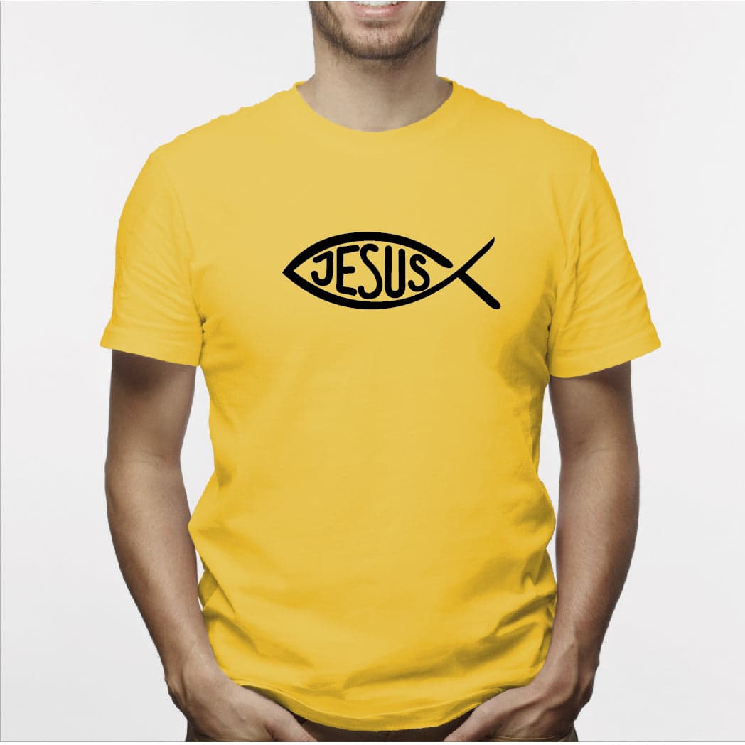 Camiseta estampada hombre T-shirt Jesus Pescado — foto 2