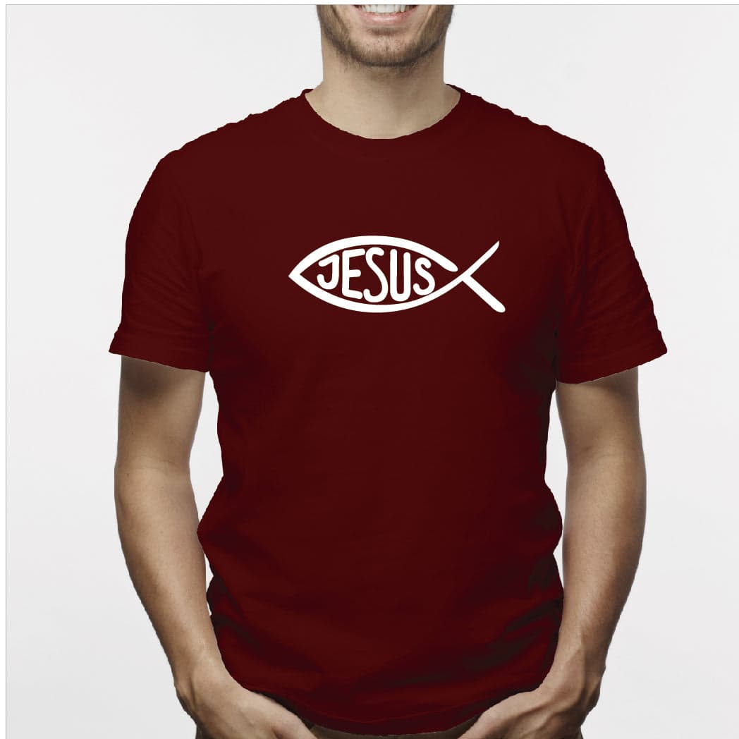 Camiseta estampada hombre T-shirt Jesus Pescado — foto 3