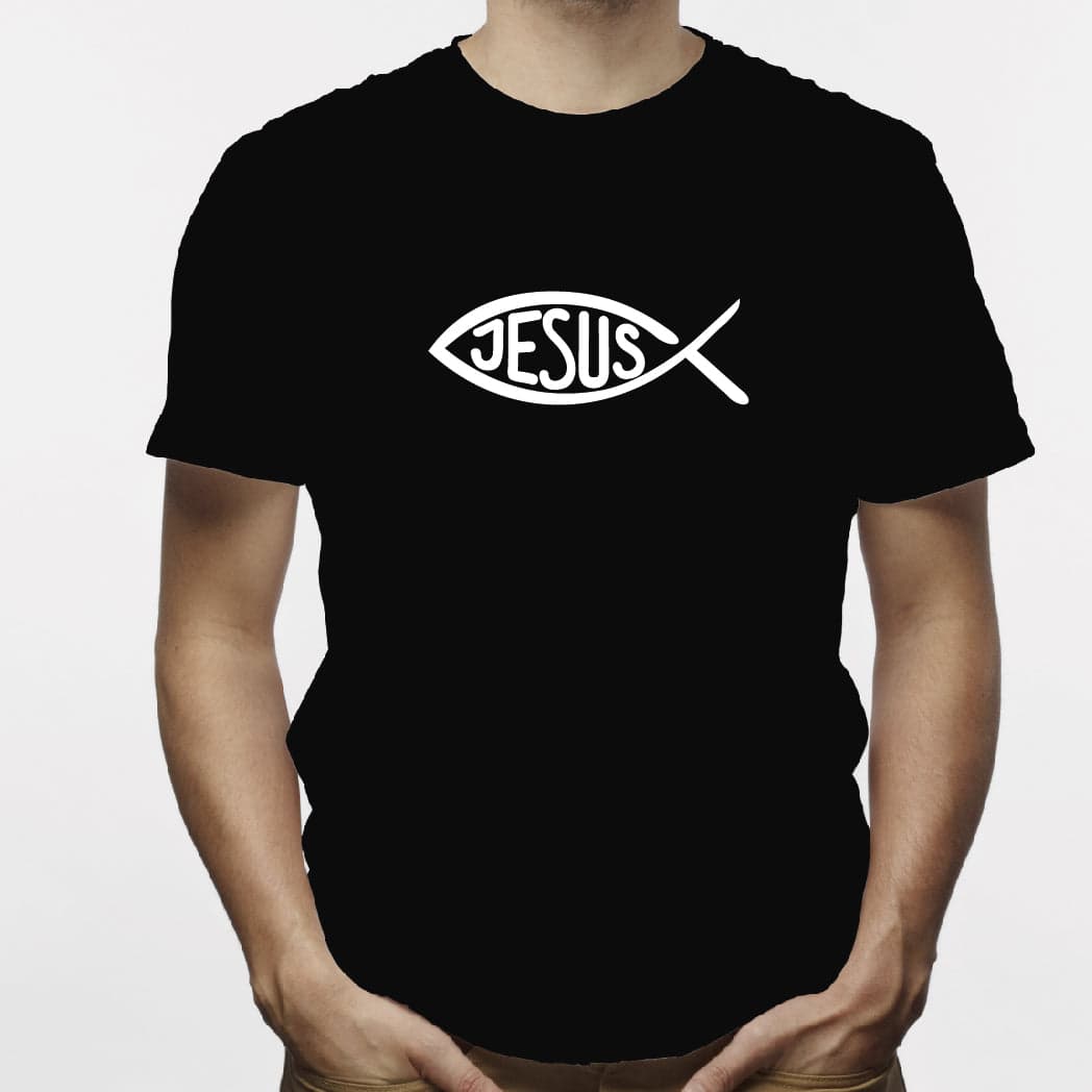 Camiseta estampada hombre T-shirt Jesus Pescado — foto 5