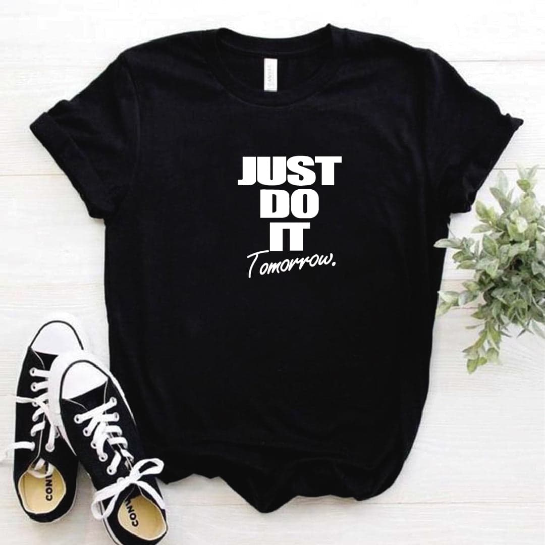 Camisa estampada  tipo T-shirt  JUST DO IT TOMORROW — foto 2
