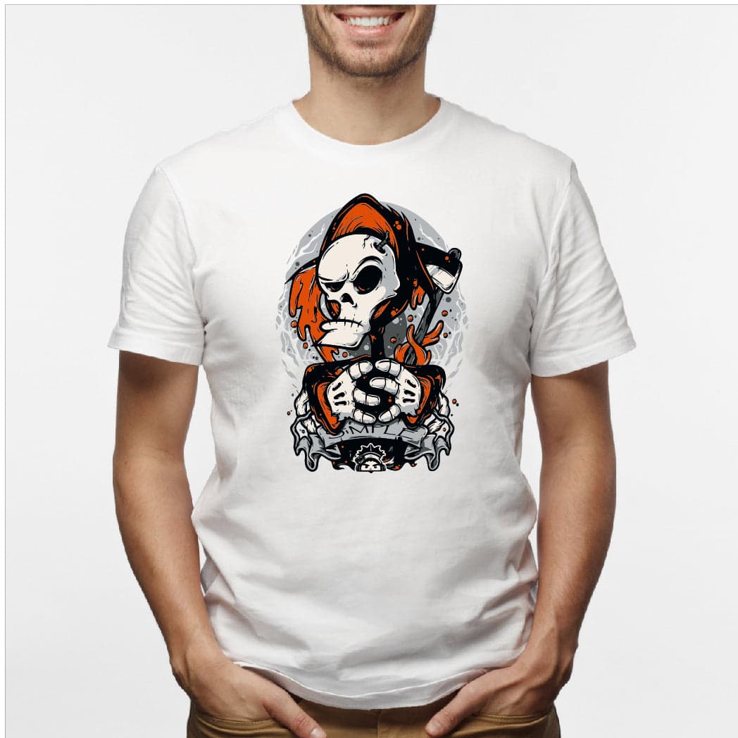 Camisa estampada en algodón para hombre tipo T-shirt la muerte — foto 2