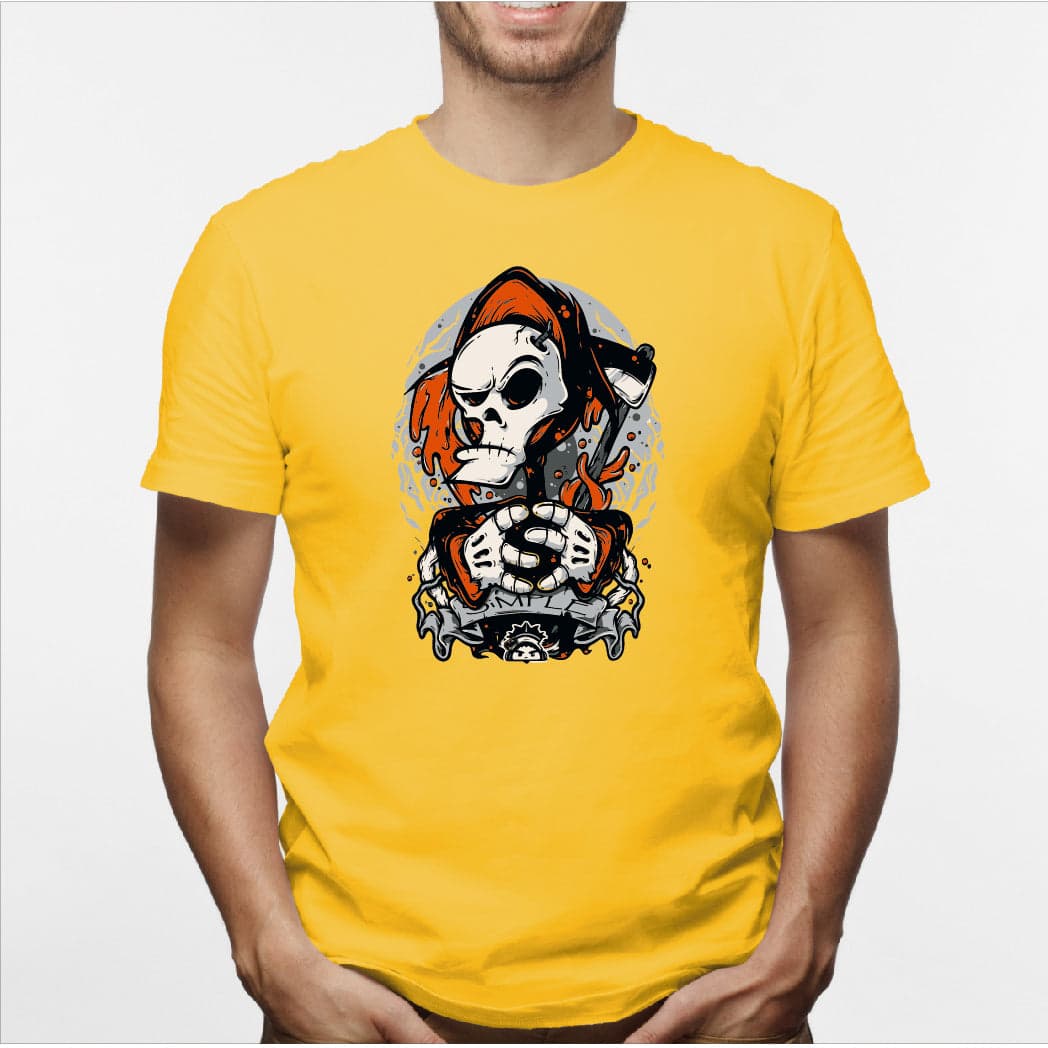 Camisa estampada en algodón para hombre tipo T-shirt la muerte — foto 3