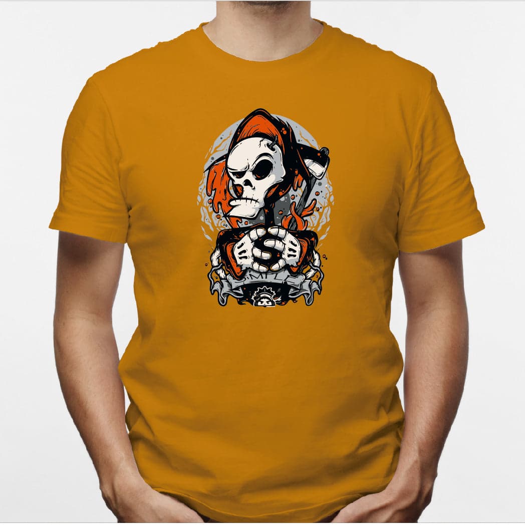Camisa estampada en algodón para hombre tipo T-shirt la muerte — foto 5