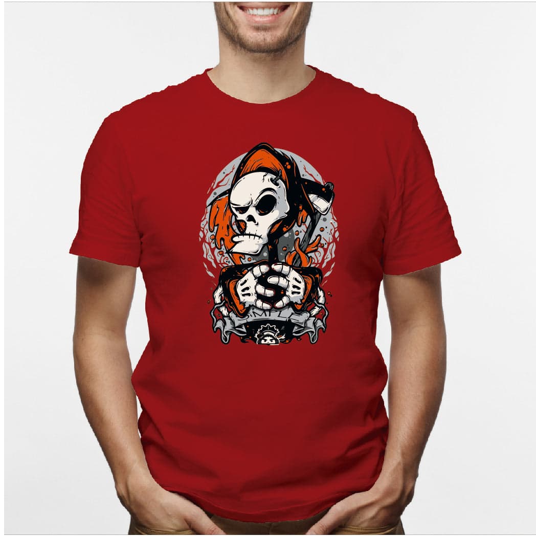 Camisa estampada en algodón para hombre tipo T-shirt la muerte — foto 6