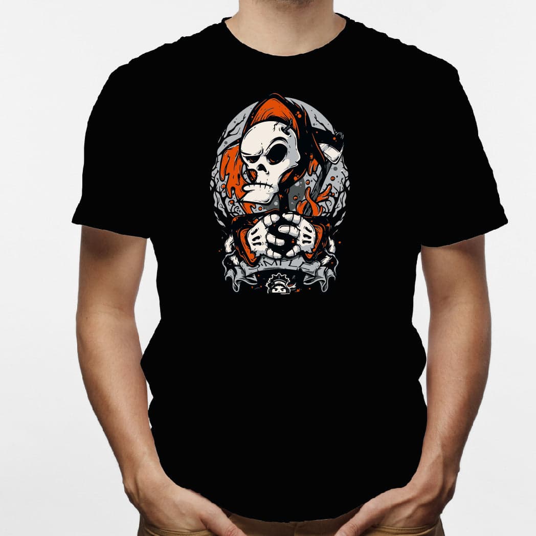 Camisa estampada en algodón para hombre tipo T-shirt la muerte — foto 7