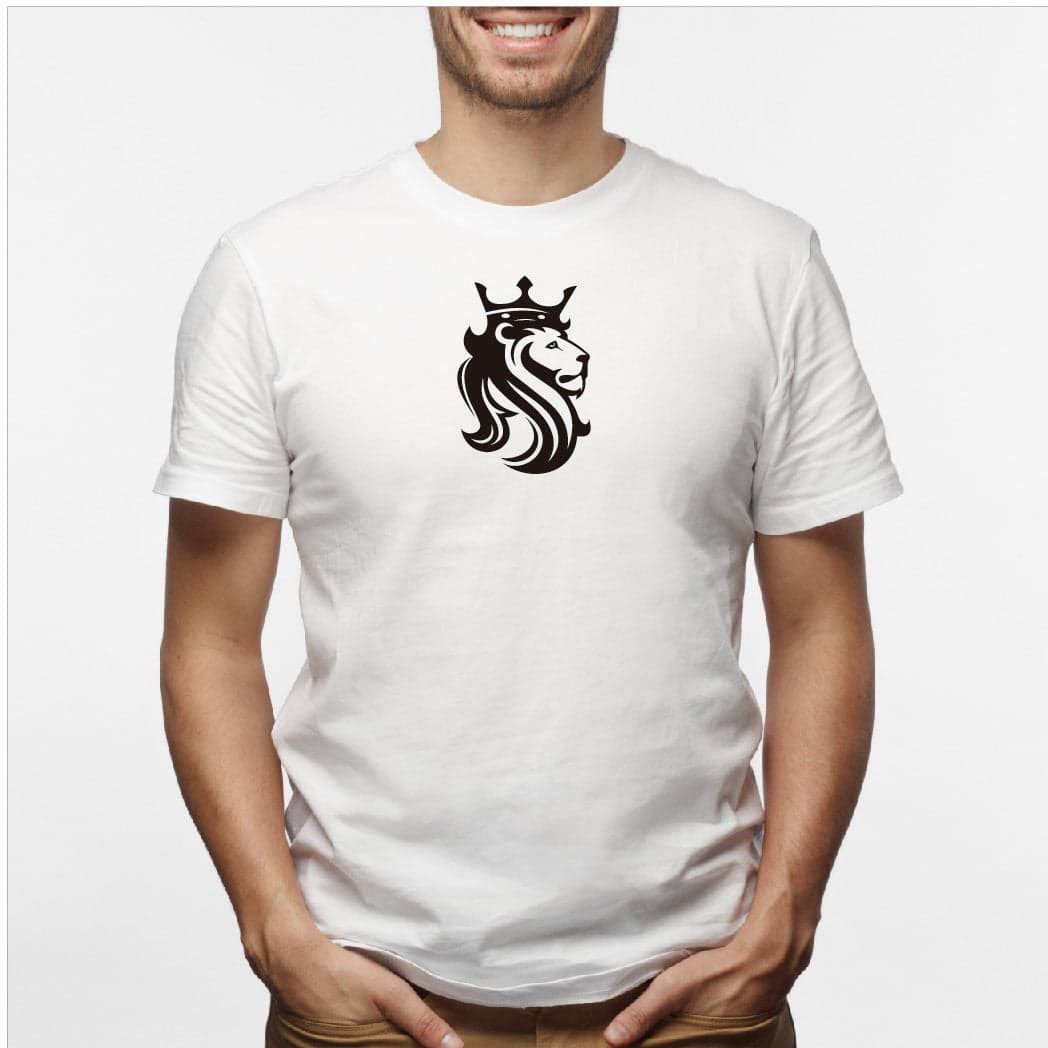 Camisa estampada para hombre  tipo T-shirt leon rey — foto 4