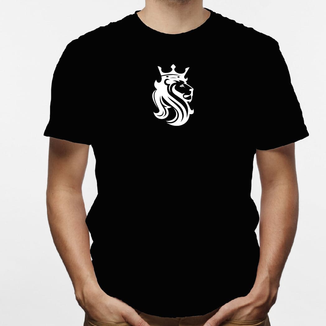 Camisa estampada para hombre  tipo T-shirt leon rey — foto 2