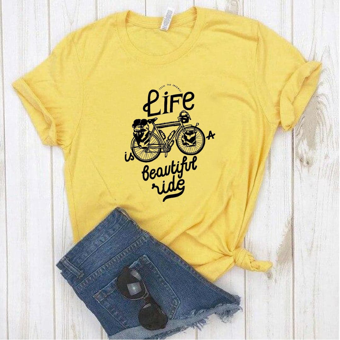 Camisa estampada tipo T- shirt Life is a Beautiful Ride — foto 1