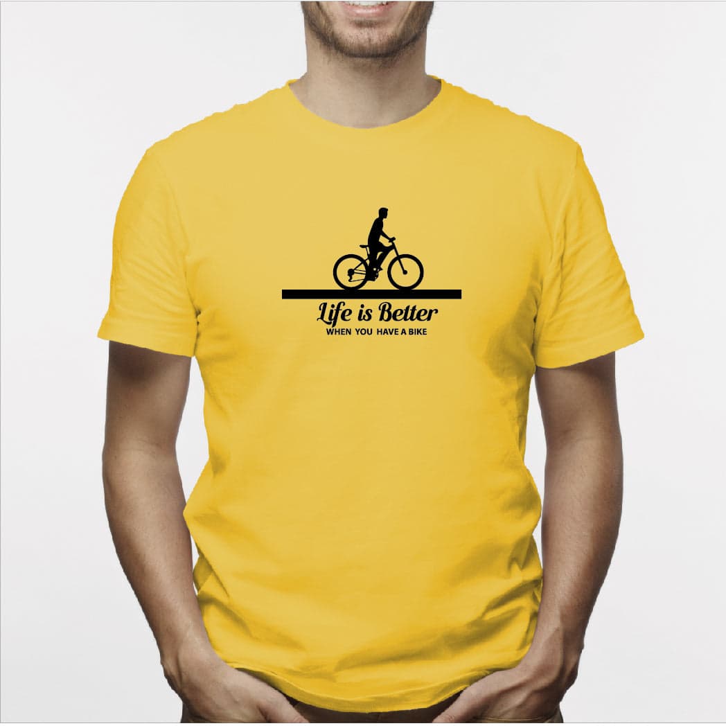 Camisa estampada para hombre  tipo T-shirt Life is better when you have a bike — foto 5