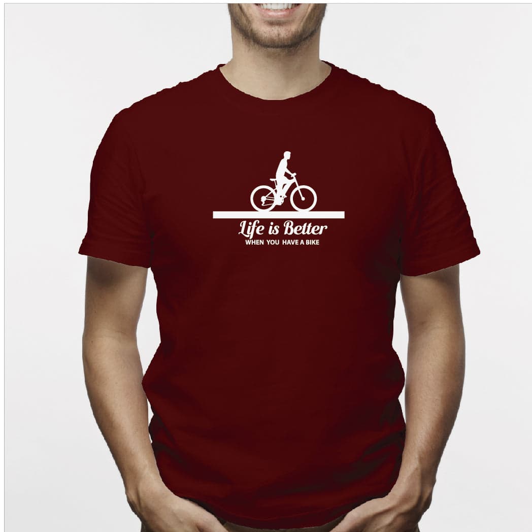 Camisa estampada para hombre  tipo T-shirt Life is better when you have a bike — foto 6