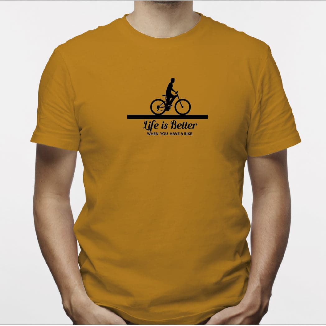 Camisa estampada para hombre  tipo T-shirt Life is better when you have a bike — foto 7