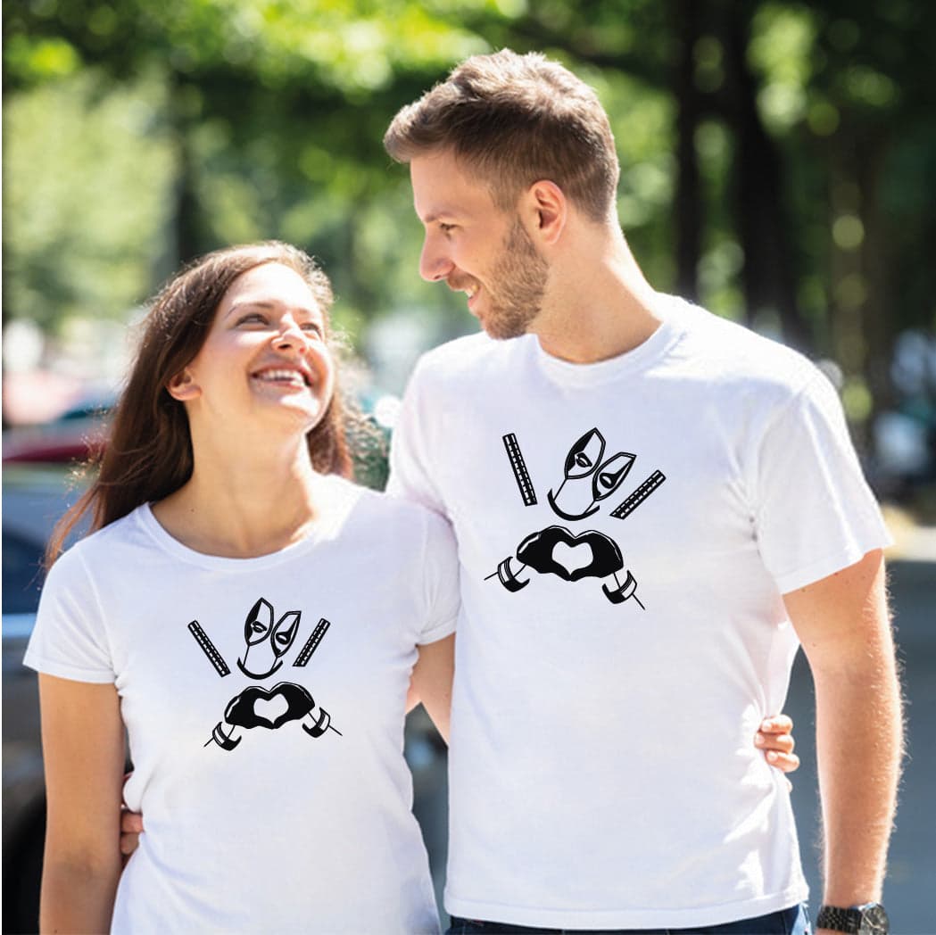 Camiseta estampada pareja T-shirt love deadpool — foto 2