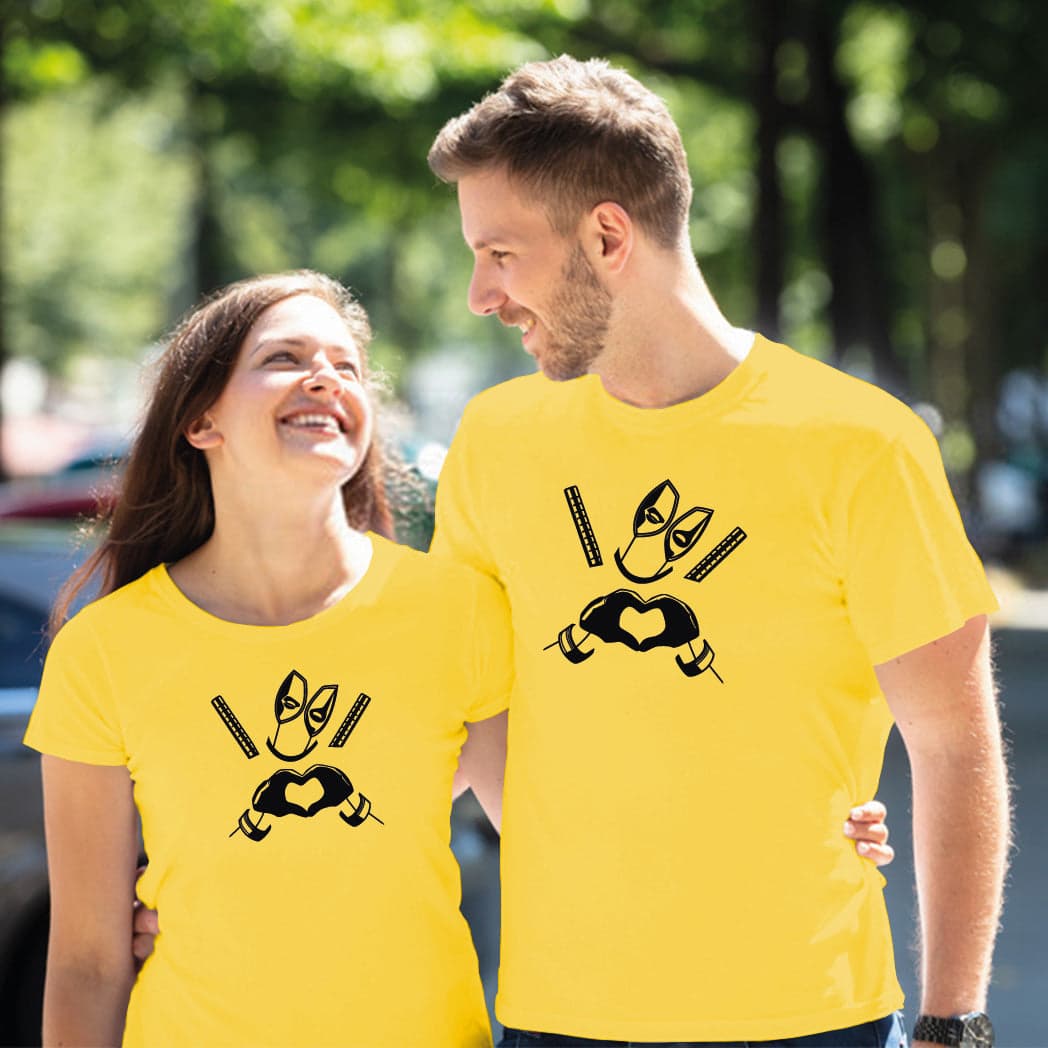 Camiseta estampada pareja T-shirt love deadpool — foto 4