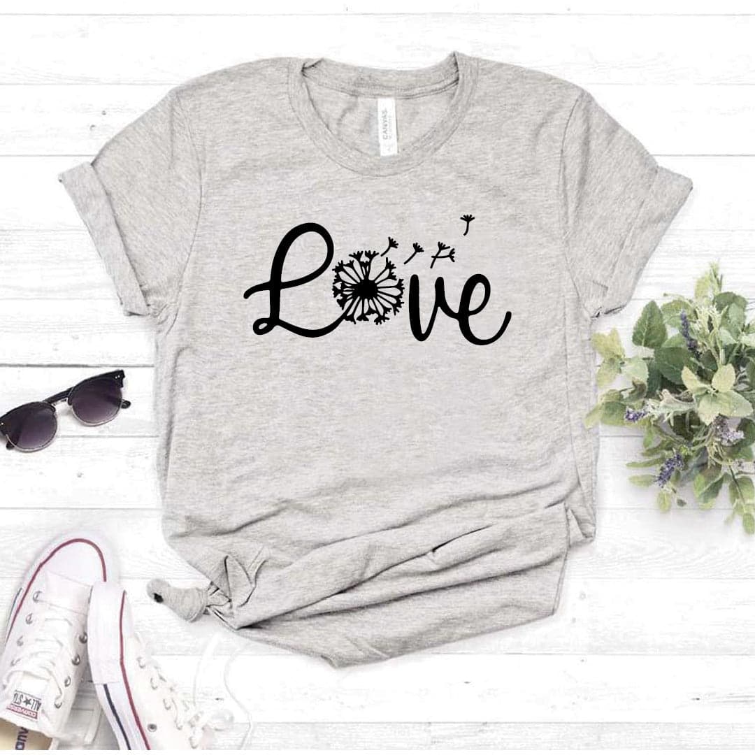 Camisa estampada  tipo T-shirt Diente de leon Love — foto 1