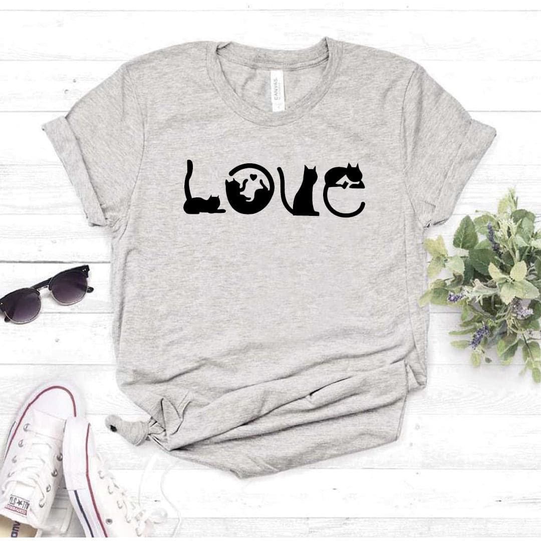 Camisa estampada  tipo T-shirt LOVE GATOS — foto 7