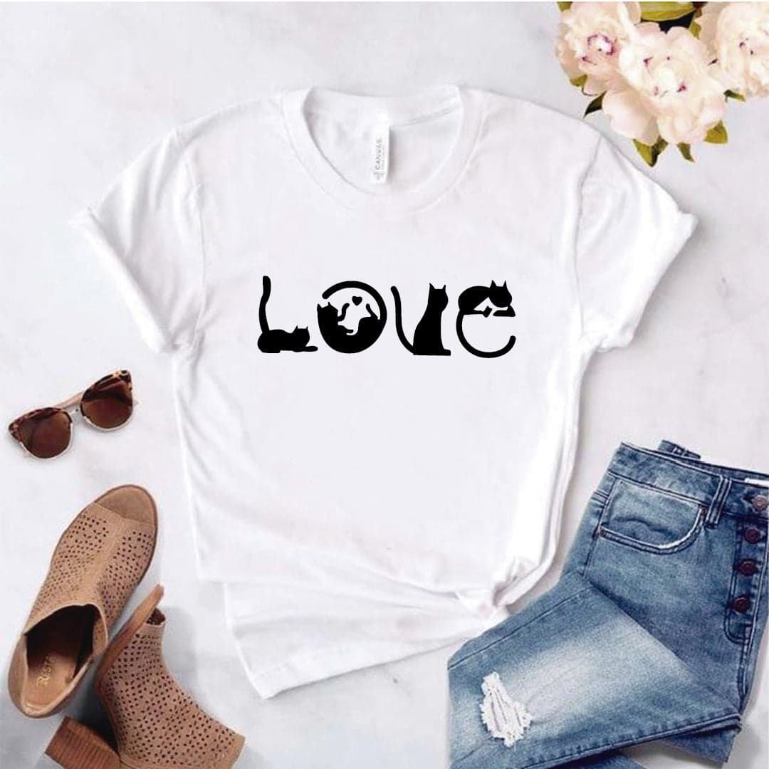 Camisa estampada  tipo T-shirt LOVE GATOS — foto 8
