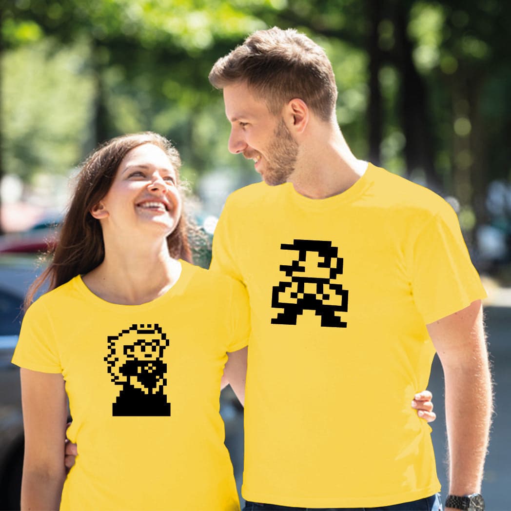 Camiseta estampada pareja T-shirt mario y la princesa — foto 3