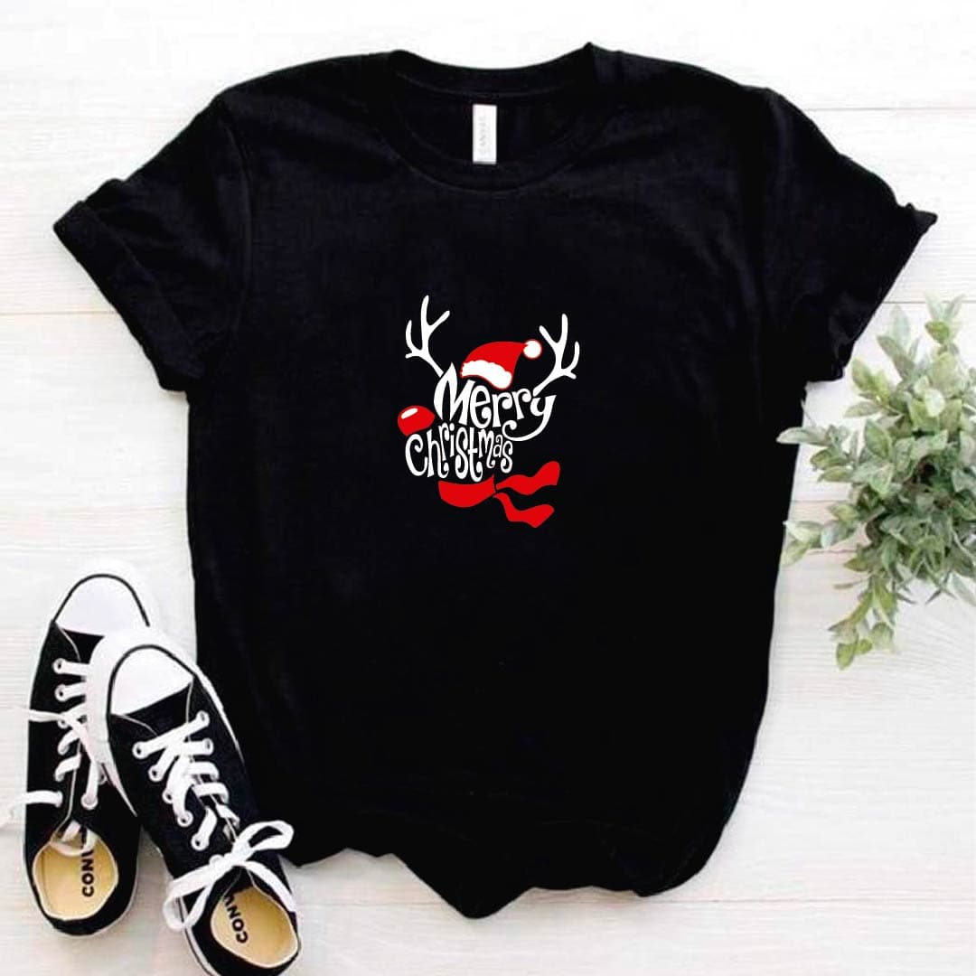 Camisa estampada  tipo T-shirt navidad merry christmas — foto 2