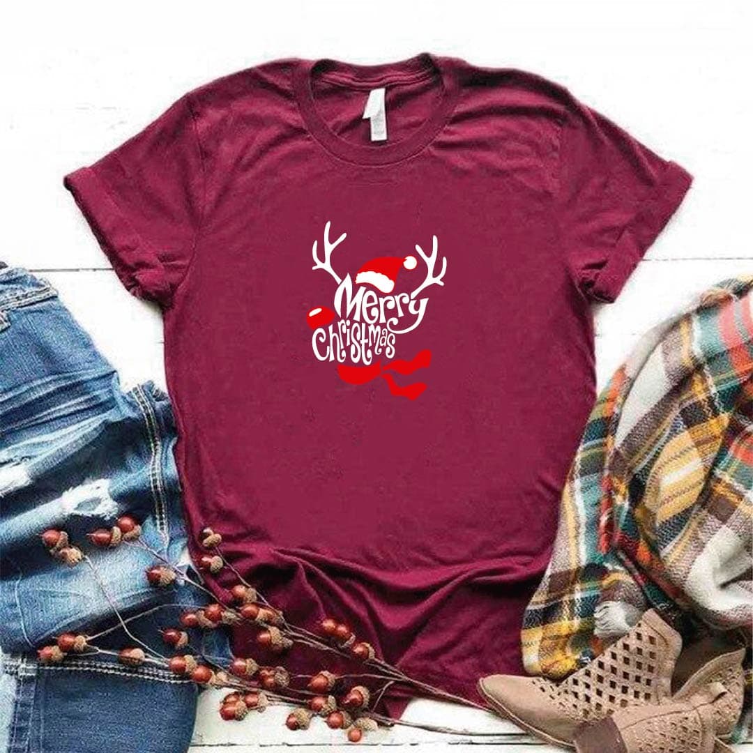 Camisa estampada  tipo T-shirt navidad merry christmas — foto 3