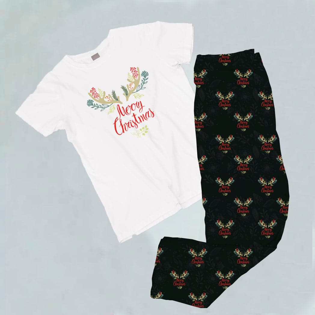 Pijama estampada de pantalón Largo (NAVIDAD) merry christmas venado — foto 1