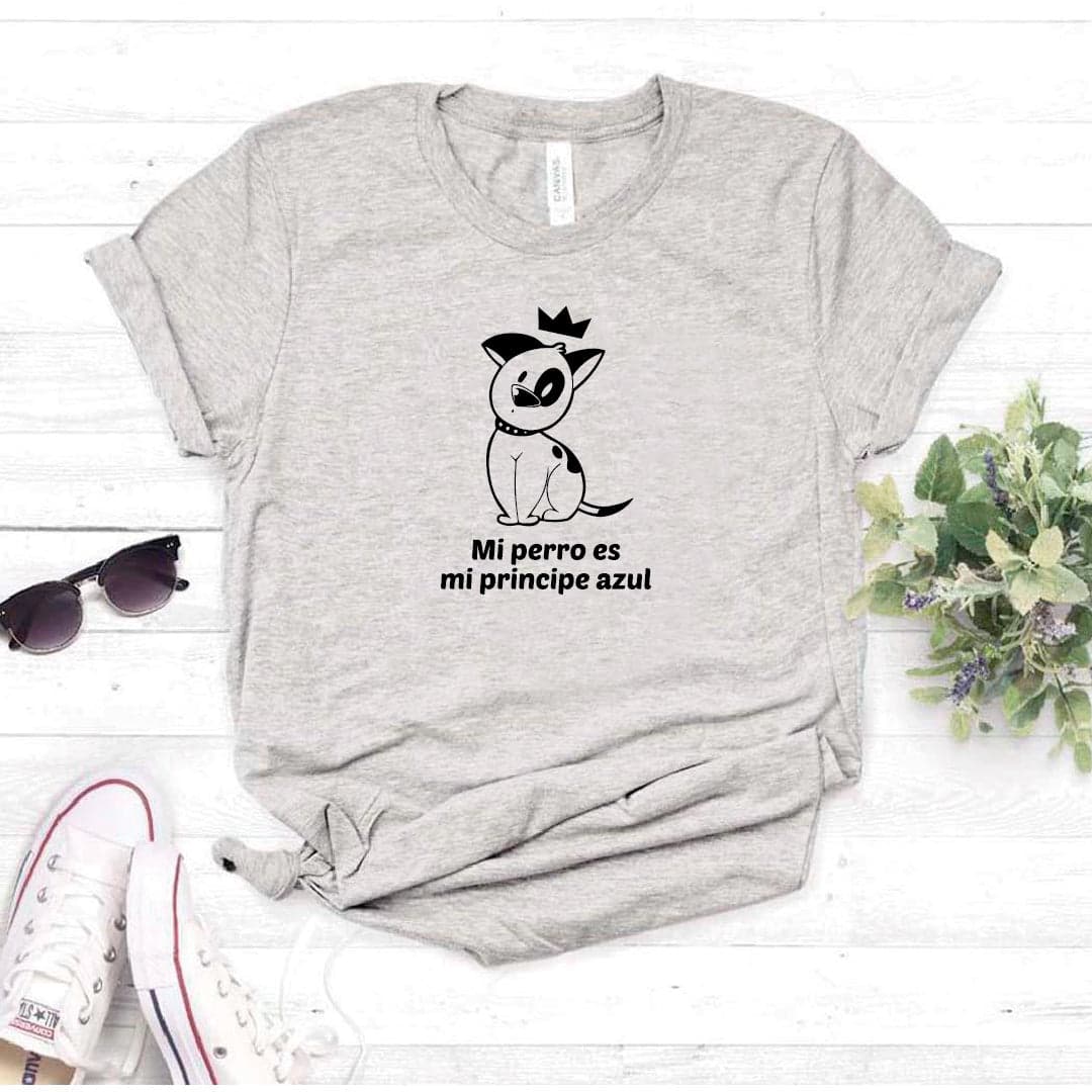 Camisa estampada tipo T- shirt Mi perro es mi príncipe Azul — foto 8