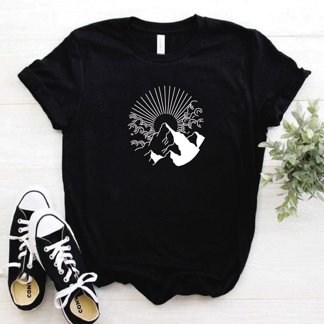 Camisa estampada  tipo T-shirt MONTAÑAS NUBE SOL — foto 5