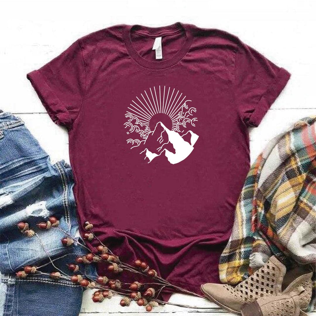 Camisa estampada  tipo T-shirt MONTAÑAS NUBE SOL — foto 6