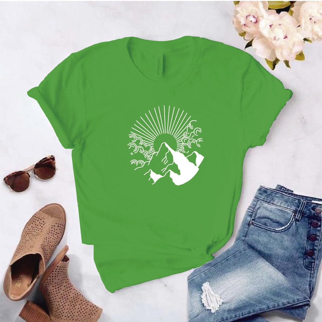 Camisa estampada  tipo T-shirt MONTAÑAS NUBE SOL — foto 7