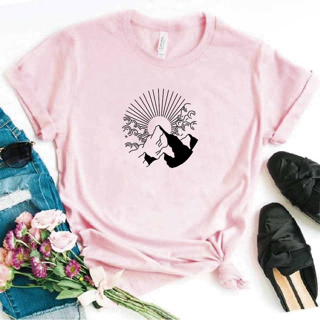 Camisa estampada  tipo T-shirt MONTAÑAS NUBE SOL — foto 1