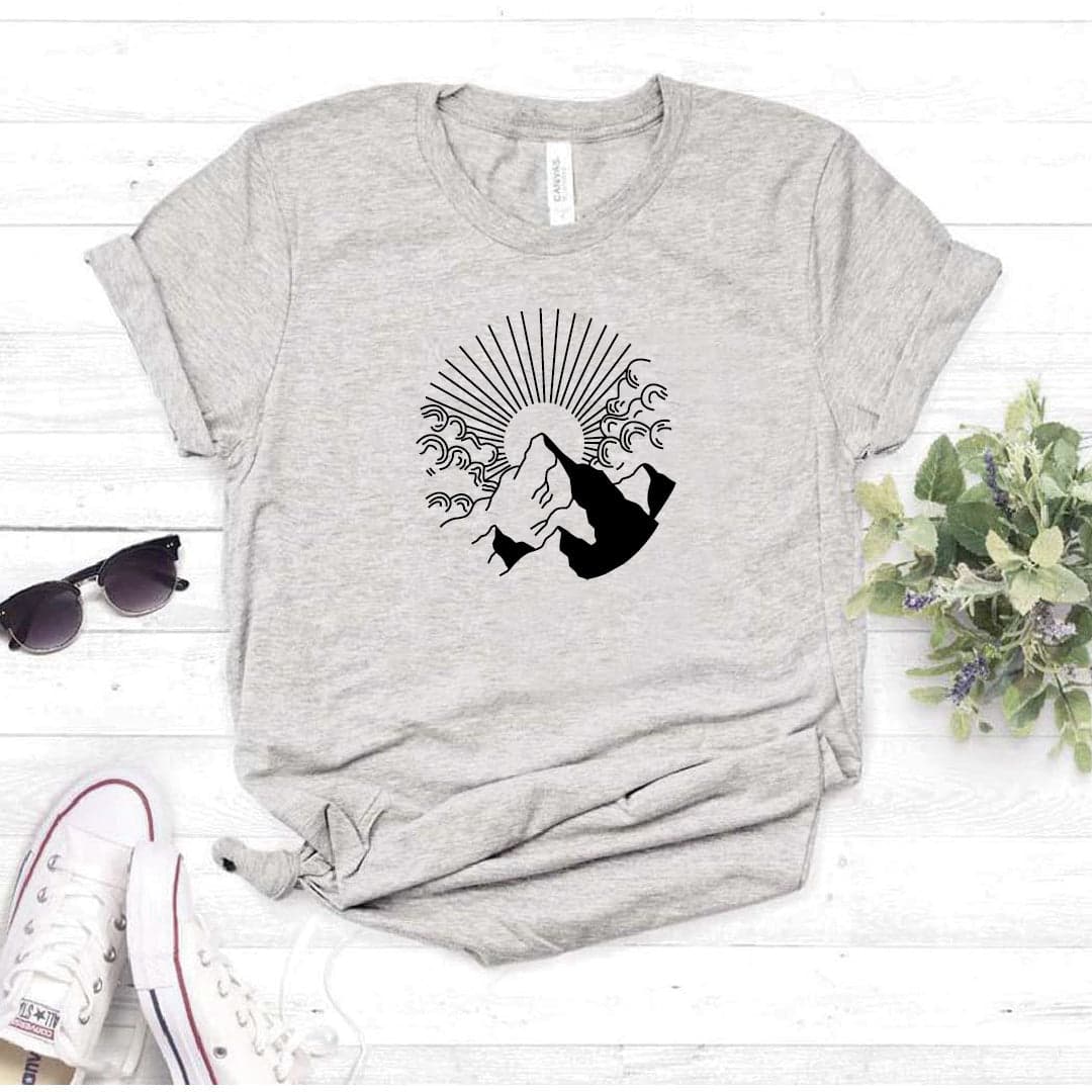 Camisa estampada  tipo T-shirt MONTAÑAS NUBE SOL — foto 2